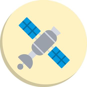 Satelite Sharp Edge Visual Design vector
