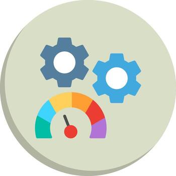 Performance management 3D Interface Shape Design vector