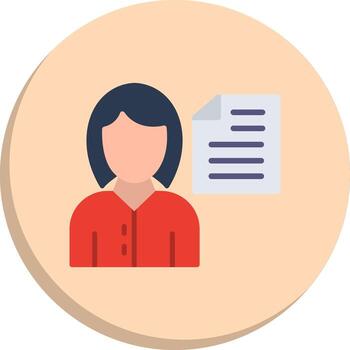 Document Flat UI Form Set vector