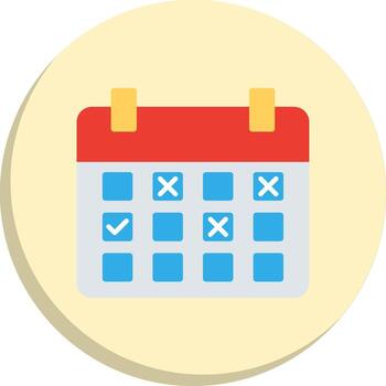 Calendar Event Pastel Sketch Mark Outlined Frame Object Icons vector