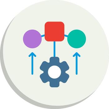 Microservice Minimal Art Object Cool Tone Form Collection vector