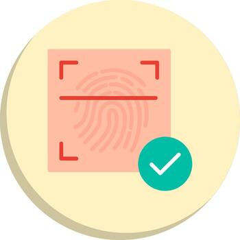 Finger Scanner Clean Frame Object Set vector