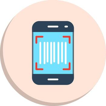 código de barras futurista aplicación Insignia modular formar íconos vector