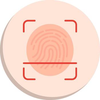 Fingerprint Sensor Geometric Style Badge User Interface Mark Series vector