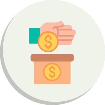 Donation Muted Color Design User Interface Mark Series vector