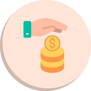 Financing 3D Interface Shape Design vector