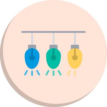 Lights Muted Tone Element Simplified Line Mark Icons vector