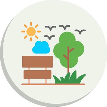 Park Sharp Edge Visual Design vector