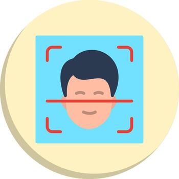 Face Scan 3D Interface Shape Design vector