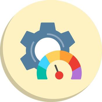 Settings Simplified Line Mark Flat Design Piece Series vector