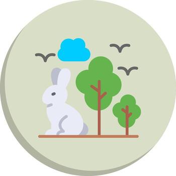 Conejo codificado ui símbolo paquete vector