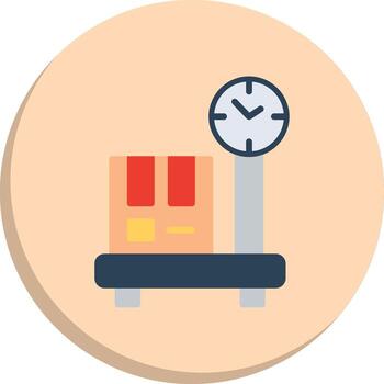 Parcel Weight Flat UI Form Set vector