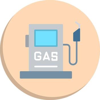 Gas Station Sharp Edge Visual Design vector