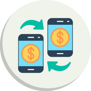 Money Transaction Sharp Edge Visual Design vector