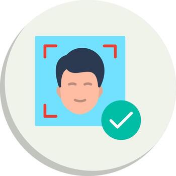 facial reconocimiento mínimo ui gráfico conjunto vector