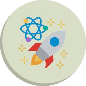 Rocket Science Pixel Style Badge Series vector