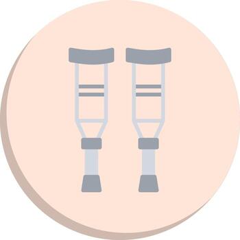 Crutch Color Enhanced Graphic Digital App Concept Series vector