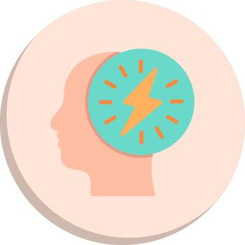 Brain circuit Bold Outline Badge Series vector