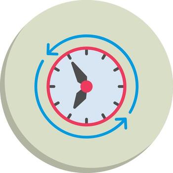 Refresh time Interface Line Graphic Set vector