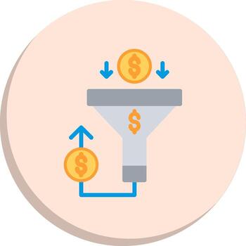 Sales PipeLine Two Colour Modern Interface Badge Series vector