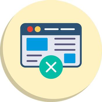 No Web Page Isometric Web Illustration Kit vector