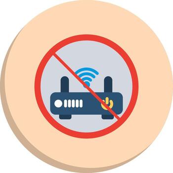 No Router Sharp Edge Visual Design vector
