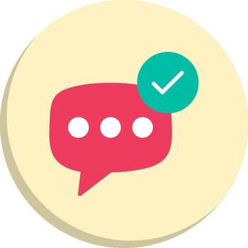 Approve Gradient Themed Symbol Shadowed Flat Design Pack vector