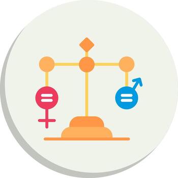 Gender Equality Sharp Edge Visual Design vector