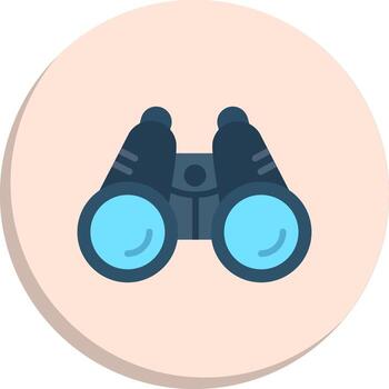 Binoculars UI Badge Set vector