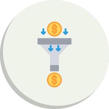 Sales PipeLine Two Colour Digital Tech Element Set vector