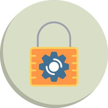 Lockout Gradient Themed Symbol Subtle UI Graphic Set vector