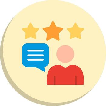 Customer Review Color Block Badge Set vector