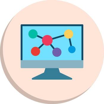 monitor vibrante visual objeto limpiar marco objeto conjunto vector