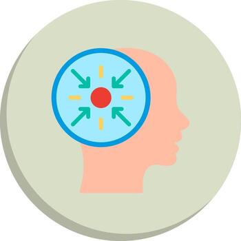 Concentration Pastel Sketch Mark Bold App Interface Icon vector