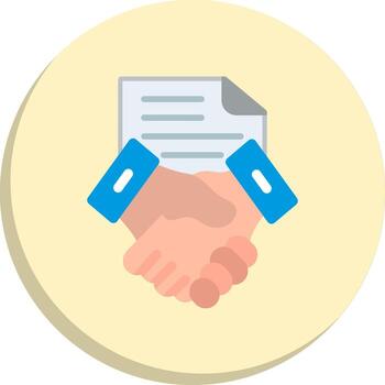 Handshake Flat UI Form Set vector