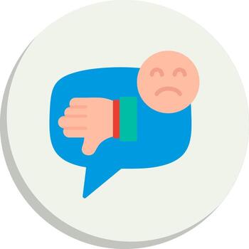 Negative Comment Web Style Graphic Color Enhanced Graphic Icons vector