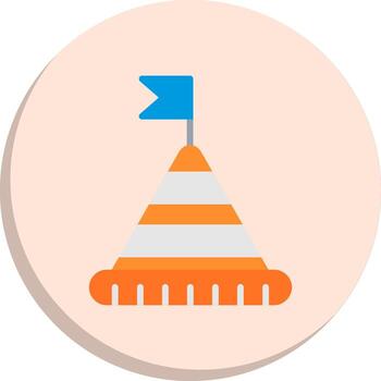 Traffic Cone Bold App Interface Icon vector