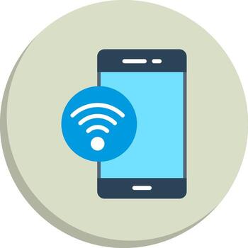 Wifi Gradient Themed Symbol App-Based UI Graphic Kit vector