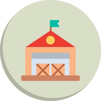 Warehouse Simplified Line Mark Gradient Themed Symbol Icons vector