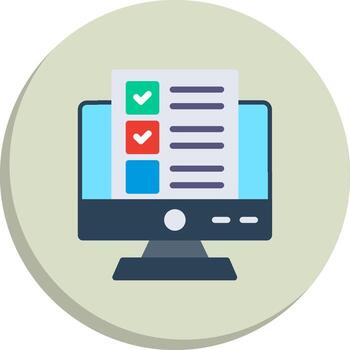 OnLine Two Colour Test Smooth App Visual Elements vector