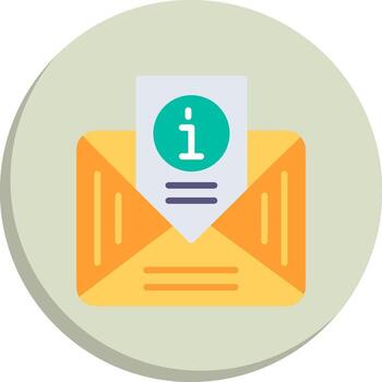 correo vibrante visual objeto geométrico aplicación marca serie vector