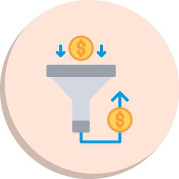 Sales PipeLine Two Colour Isometric Web Illustration Kit vector