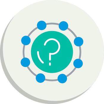 Question Mark Clean UI Concept Minimal Art Object Icons vector