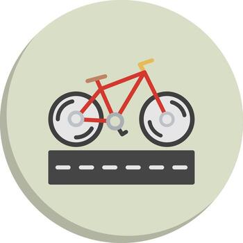 ciclovías vibrante visual objeto codificado ui símbolo paquete vector