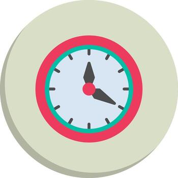 Clock Flat UI Form Set vector