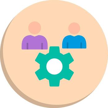 Cogwheel Muted Tone Element Gradient Color Form Pack vector