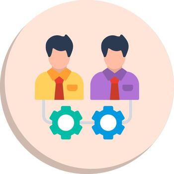 Human Resources Vibrant Visual Object Minimal Art Object Icons vector