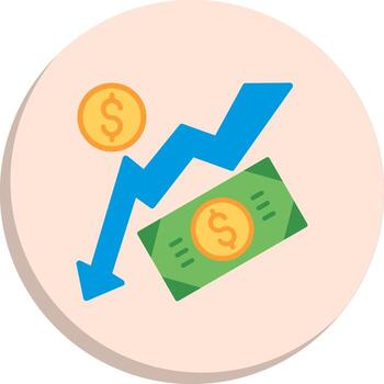 Devaluation Custom Line Element Modern Color Symbol Set vector