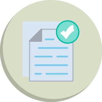 Documents Color Block Badge Set vector