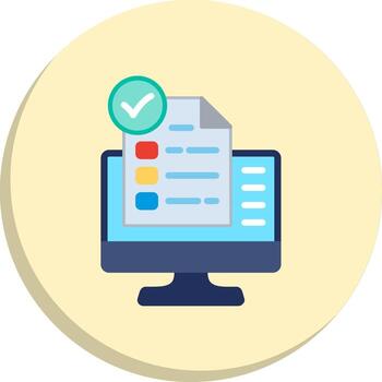 Computer Futuristic App Badge Bold Outline Badge Series vector